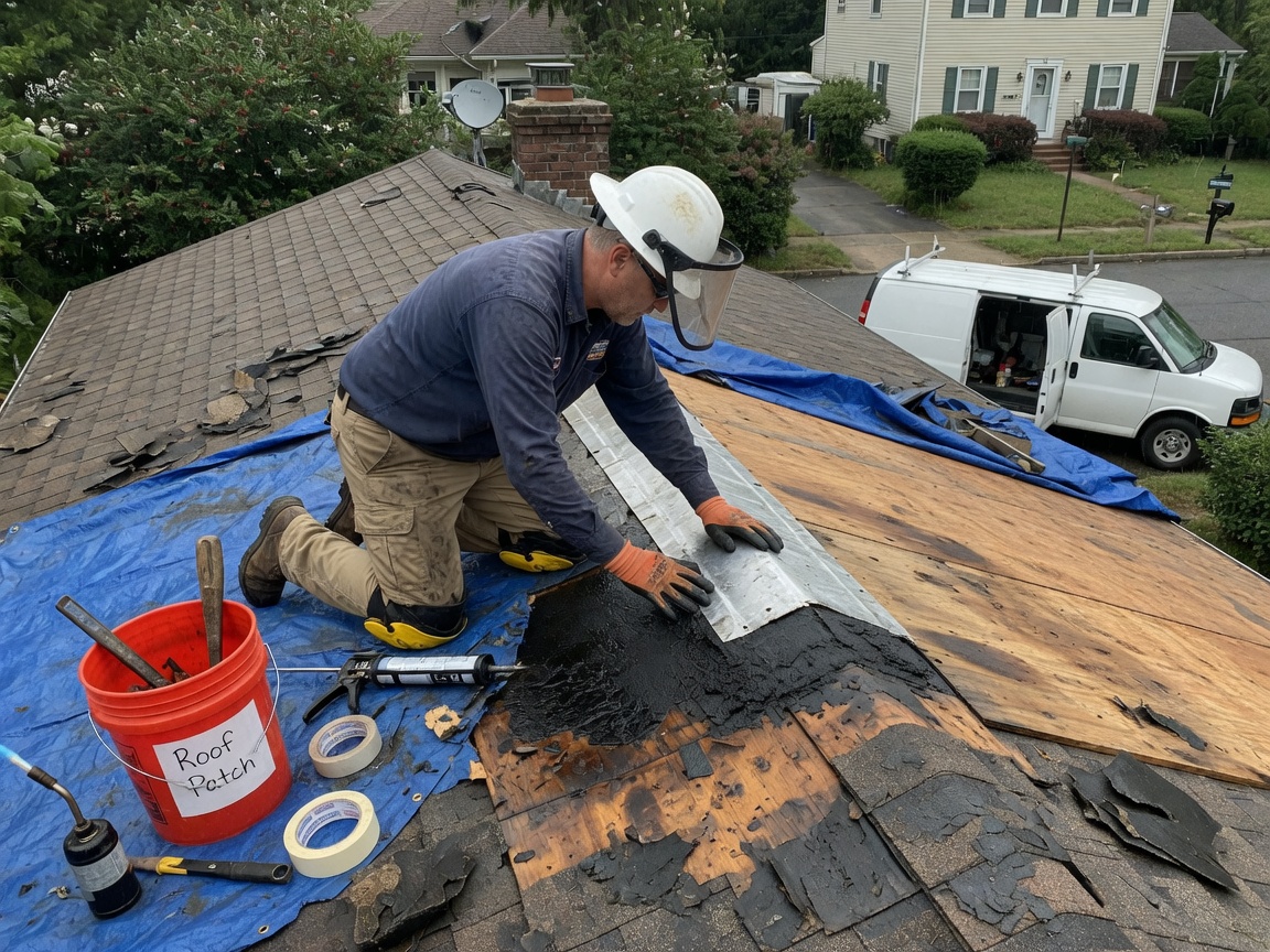 Roof Leak Repair in Waterford Works